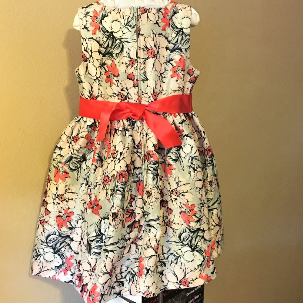 BONNIE JEAN Girls Floral Sleeveless Dress   Size 4 - Picture 6 of 11